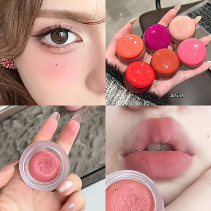 Canned Lip Mud Lipstick Velvet Matte Solid Lip Gloss Cheek Tint Lips Makeup Korean Cosmetic