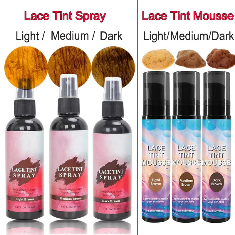 12-in-1 Lace Wig Kit Bundle – Multiple Shades (Lace Tint Spray + Essentials