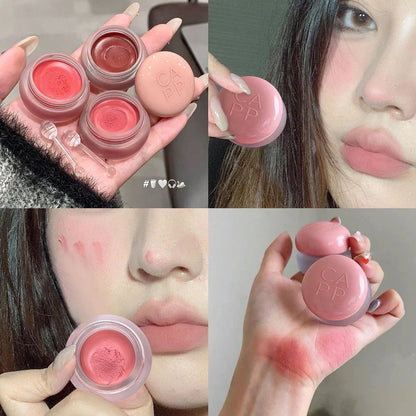 Canned Lip Mud Lipstick Velvet Matte Solid Lip Gloss Cheek Tint Lips Makeup Korean Cosmetic
