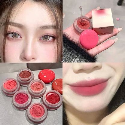 Canned Lip Mud Lipstick Velvet Matte Solid Lip Gloss Cheek Tint Lips Makeup Korean Cosmetic