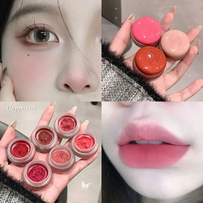 Canned Lip Mud Lipstick Velvet Matte Solid Lip Gloss Cheek Tint Lips Makeup Korean Cosmetic