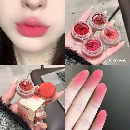 Canned Lip Mud Lipstick Velvet Matte Solid Lip Gloss Cheek Tint Lips Makeup Korean Cosmetic